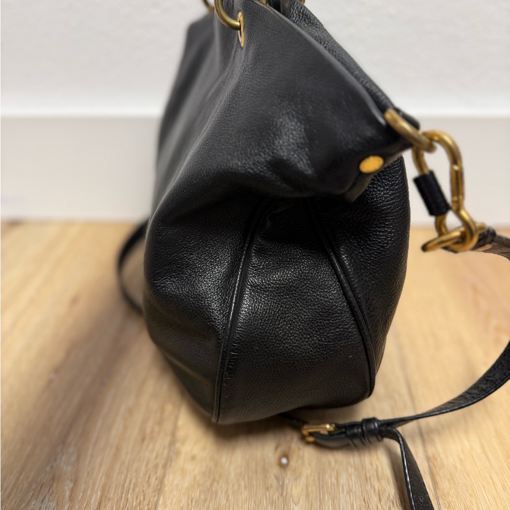 Marc by Marc Jacobs Too Hot Black Pebbled Leather Satchel Crossbody Bag - Picture 4 of 15